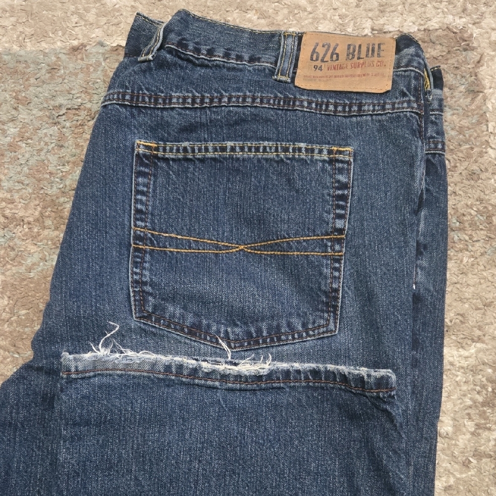 Men's Relaxed Jeans - Dark Blue